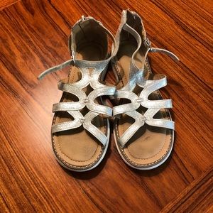 Hanna Andersson Kid’s Metallic Flat Gladiator Sandals